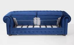 Divano con bottoni mod. Chester - fase di apertura