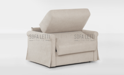Poltrona Letto trasformabile in letto mediante il capovolgimento dello schienale in avanti senza la rimozione di nessun elemento