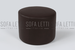 pouf tondo diametro 45 cm. rivestimento come foto in vera pelle 