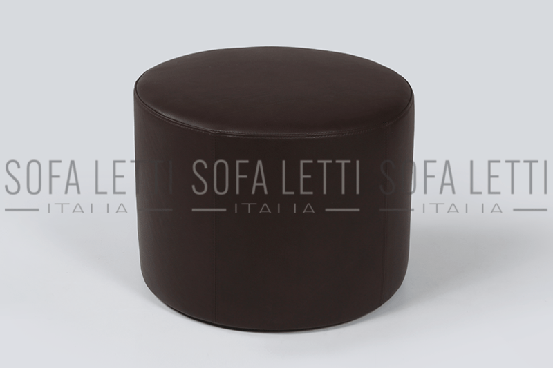 pouf tondo diametro 45 cm. rivestimento come foto in vera pelle 