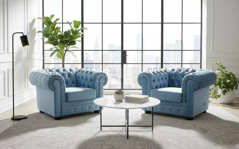 Poltrona Chester con Swarowski coppia