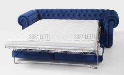Divano chester con   letto  materasso spessore 13/14 cm.
