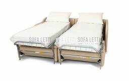 Divano con 2 letti singoli aperti