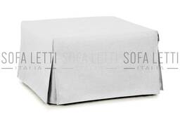 Pouf letto mod. 46 con rivestimento in tessuto lux 1