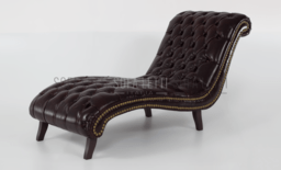 Chaise Longue rivestimento in vera pelle art. 4500  Antique Brown 8002-