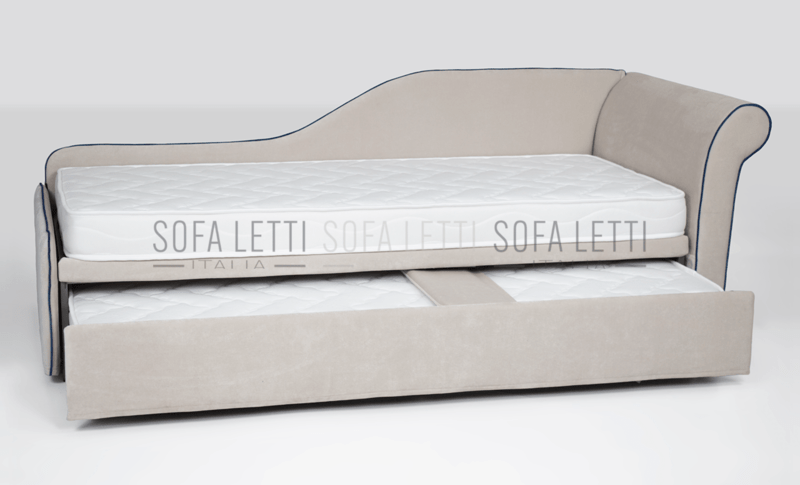 divano dormosa con due letti singoli affiancati utilizzabile come letto matrimoniale