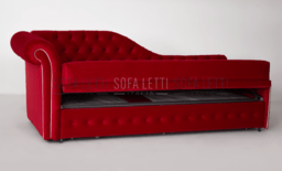 Dormosa max Capitonnè doppio letto velluto rosso