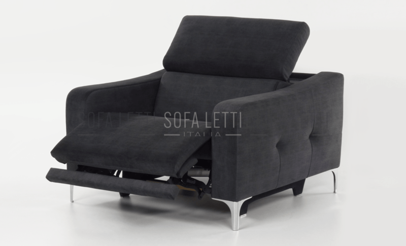 Poltrona recline con poggiatesta multi posizione