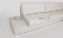Divano componibile angolare con  base poggia oggetti Sx
