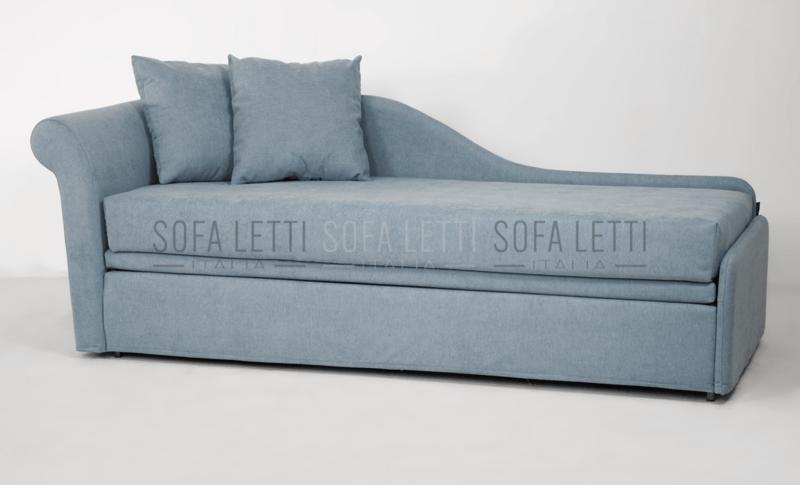 Doppio letto estraibile rivestimento come da foto lux 5 col. celeste cielo