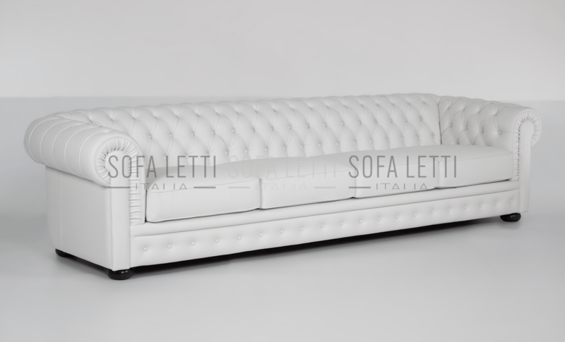 divano 4 posti rivestimento vera pelle cat. 3000