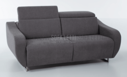 Divano letto con rivestimento in tessuto lux 5 col. 24 grigio scuro