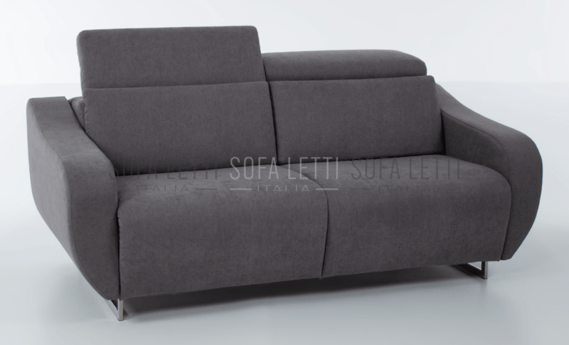 Divano letto con rivestimento in tessuto lux 5 col. 24 grigio scuro
