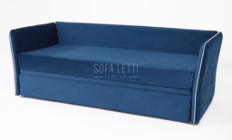 Divano doppio letto estraibile con finitura bordi con cordino