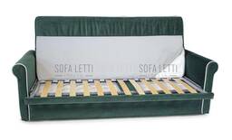 Divano doppio letto estraibile mod. 2185 doghe di alta qualità in legno	