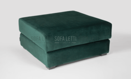 Pouf 80x80 cm. rivestimento sfoderabile  in velluto col. 008V verde smeraldo
