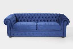 Divano 3 posti Capitonnè con letto materasso L 140 H 14 cm mod. Chesterfield