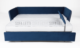  letto estraibile  con maniglione per apertura e chiusura automatica- testatina reggi cuscino 