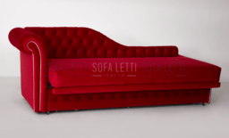 Dormosa max  Capitonnè doppio letto velluto rosso