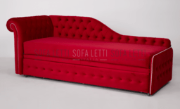 Dormosa max Capitonnè doppio letto velluto rosso